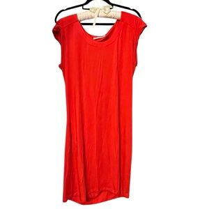 Athleta size XL orange midi dress with back cut out
